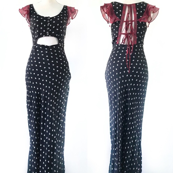 Free People Dresses & Skirts - ✨HOST PICK✨ FREE PEOPLE BLACK MAXI CUT OUT DRESS